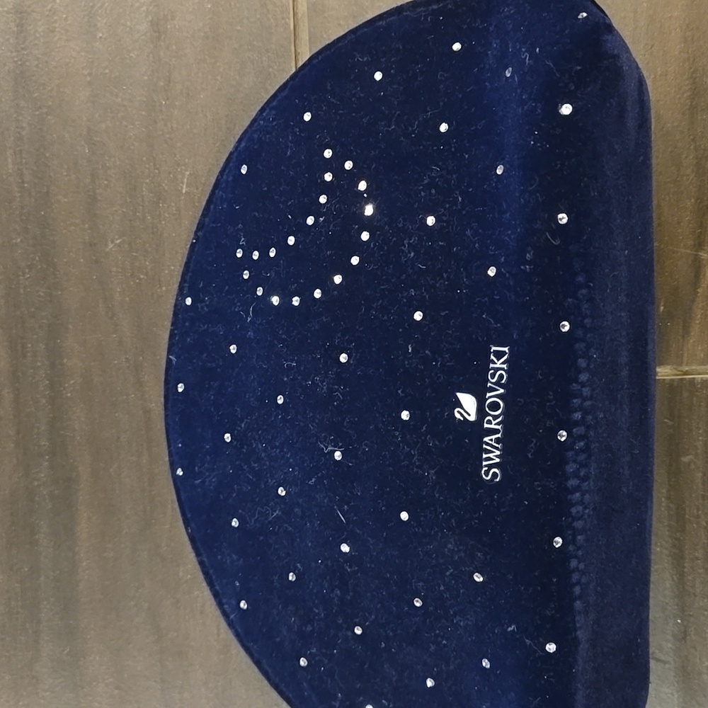 Swarovski Blue Velvet With Crystal Accents NWOT - Picture 7 of 7